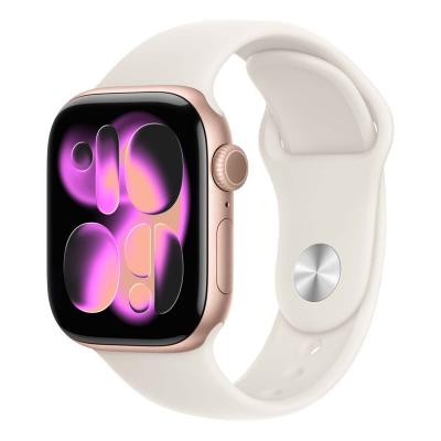 Apple Watch Series 11, 42 мм корпус из алюминия цвета «Rose Gold», ремешок Sport Band цвета «Light Blush»