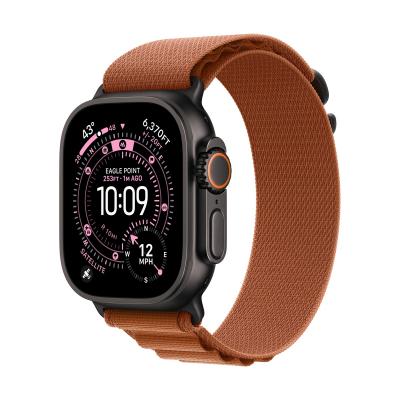 Apple Watch Ultra 3 (2025), 49 мм корпус из титана цвета «Black», ремешок Alpine Loop размера L цвета «Terra Cotta»