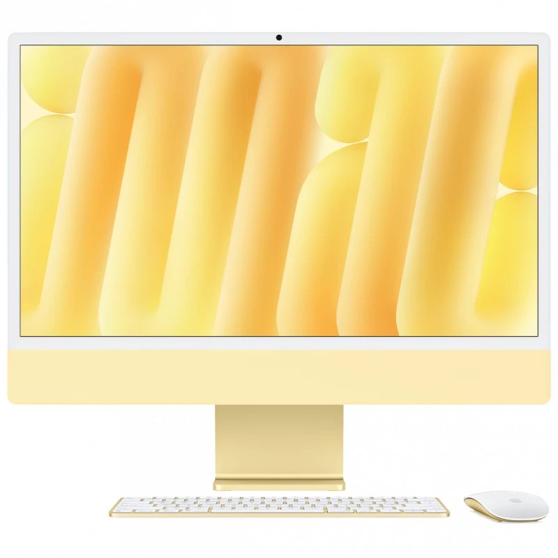 Apple iMac 24" Retina 4,5K, M4 (8C CPU, 8C GPU, 2024), MWUD3, 16 ГБ, 256 ГБ SSD, Жёлтый