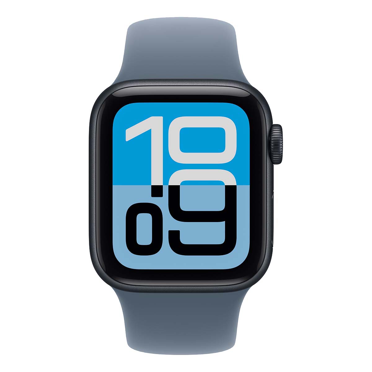 Apple Watch SE 3 (2025), 44 мм корпус из алюминия цвета «Midnight», ремешок Sport Band цвета «Anchor Blue»