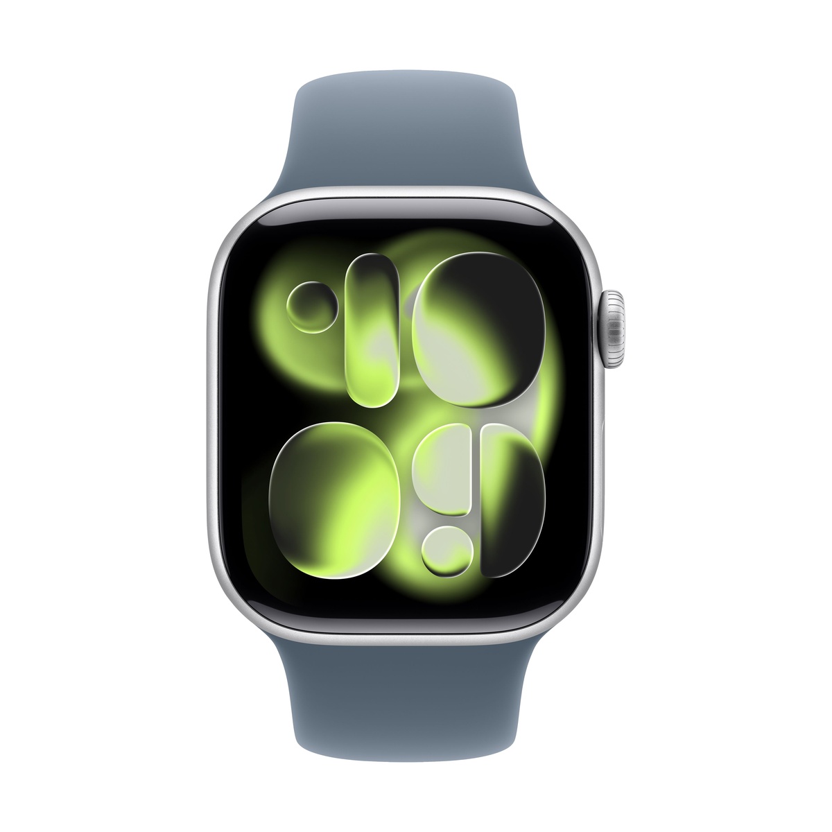 Apple Watch Series 11, 42 мм корпус из алюминия цвета «Silver», ремешок Sport Band цвета «Anchor Blue»