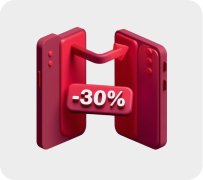 Перенос  данных −30%